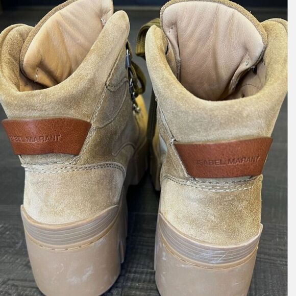 Isabel Marant Mealie Women's Brown Platform Ankle Boots Winter Casual - Picture 9 of 10